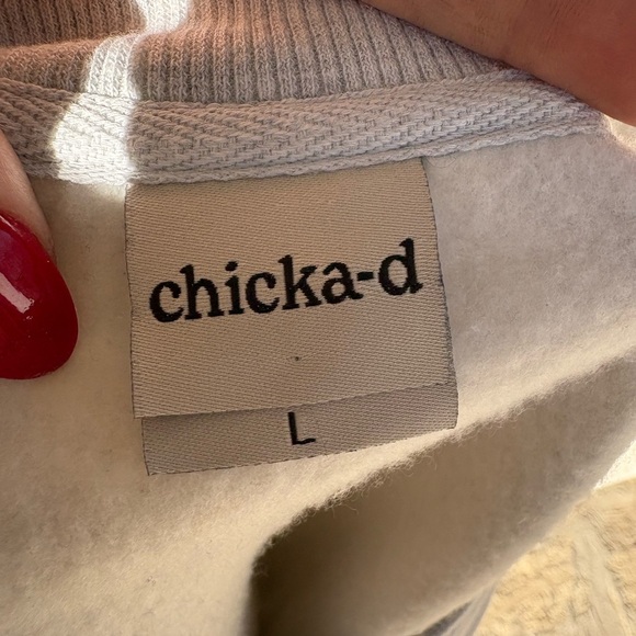 CHICKA-D Vintage gray Orange Oklahoma State Cowboys Sweatshirt Womens Large used - Picture 6 of 8